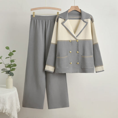 Ensemble de survêtement élégant pour femme avec double boutonnage