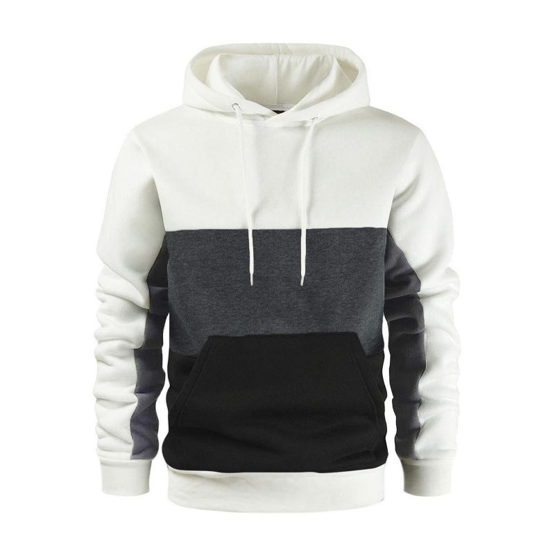 Pull de sport pour homme Capuche Couleurs contrastées Tendance