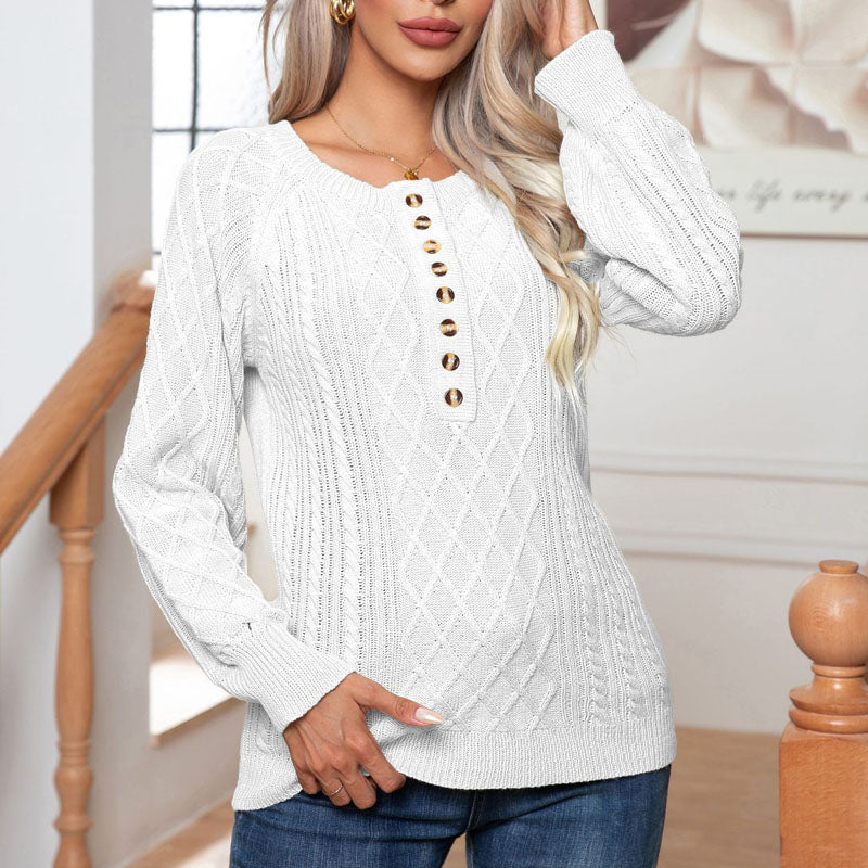 Pull-overs souples pour femmes à motif tressé