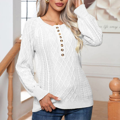 Pull-overs souples pour femmes à motif tressé