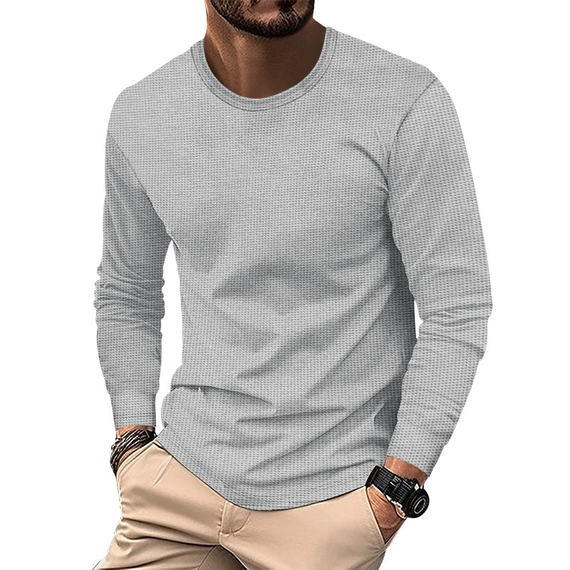 T-shirt à manches longues structuré moderne pour homme