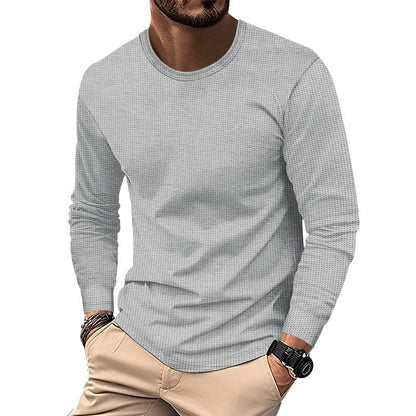 T-shirt à manches longues structuré moderne pour homme