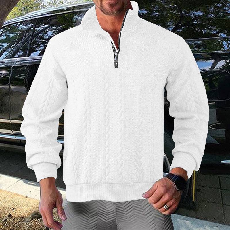 Pull-over homme motif structuré style moderne