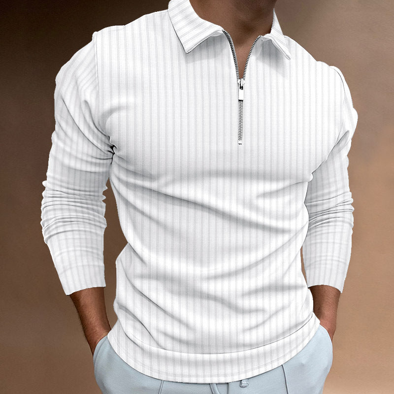 Polo pour homme style moderne avec fermeture éclair
