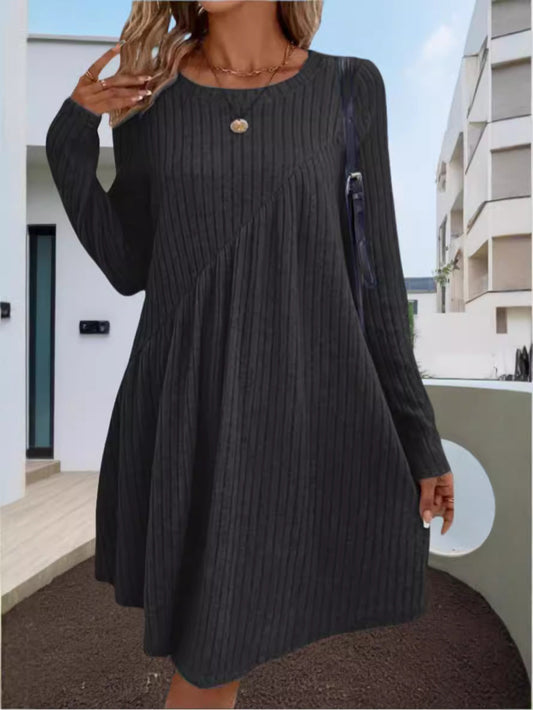 Damen Kleid Lässig Asymmetrisch Trendy - IdealeKleiden