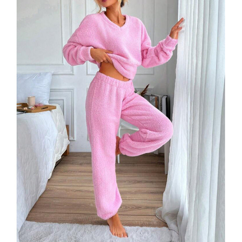 Ensemble de survêtement en polaire pour femme Doux Extensible Confortable