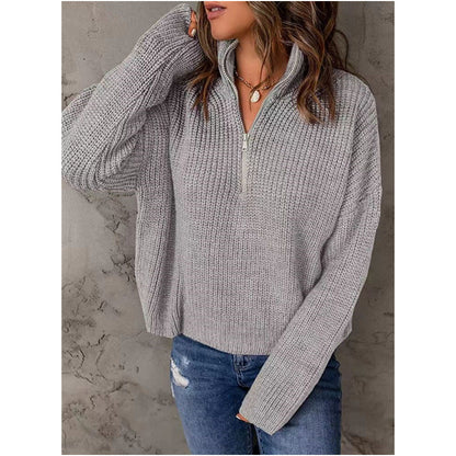 Pull court zippé élégant pour femme