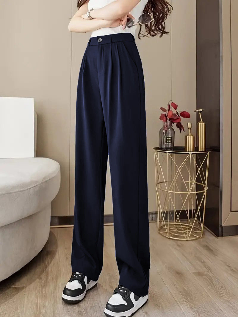 Pantalon femme taille haute Confortable Élégant