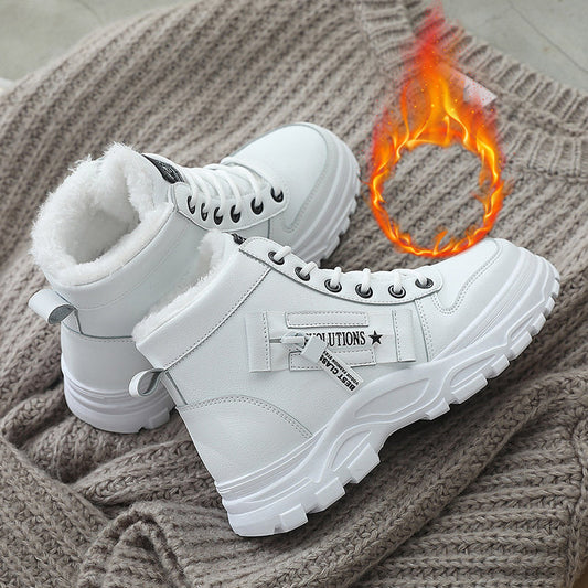Damen Winterstiefel Warm Isolierend Schwarz - IdealeKleiden
