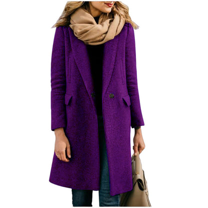 Manteau cintré élégant noir pour femme