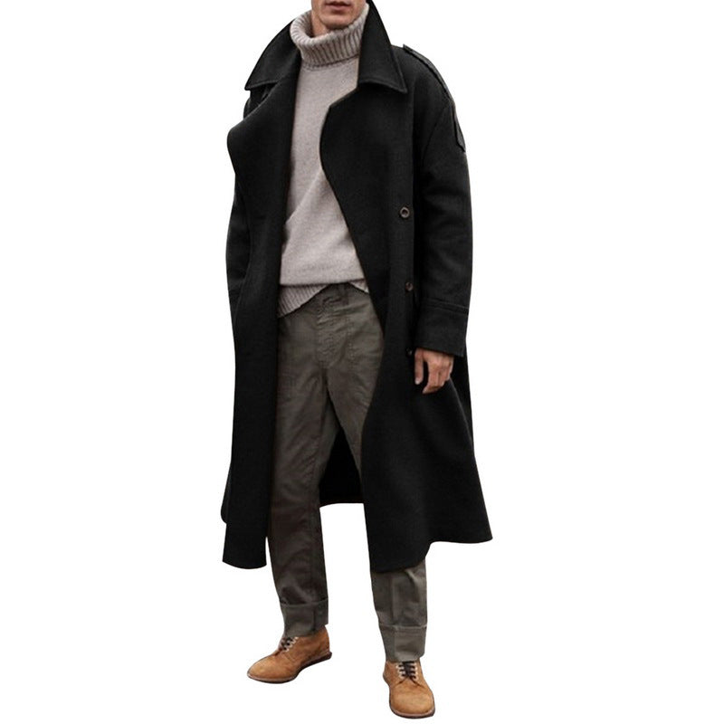 Manteau en laine pour homme Design élégant Double boutonnage