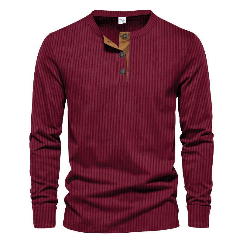 T-shirt à manches longues structuré pour homme au design moderne