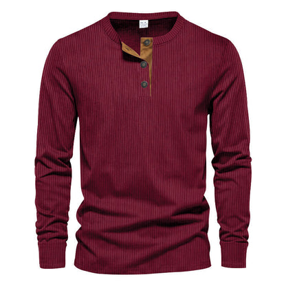 T-shirt à manches longues structuré pour homme au design moderne