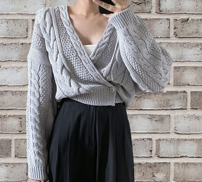 Gilet femme confortable surdimensionné en mélange de laine