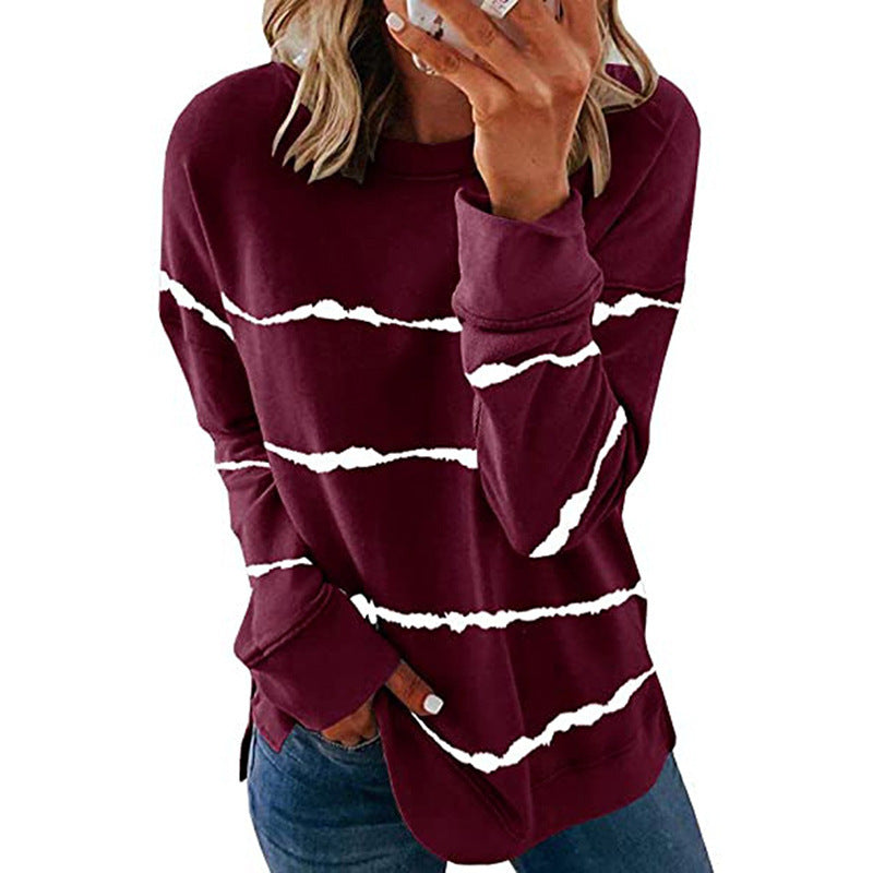 Sweat-shirt pour femme à rayures style moderne
