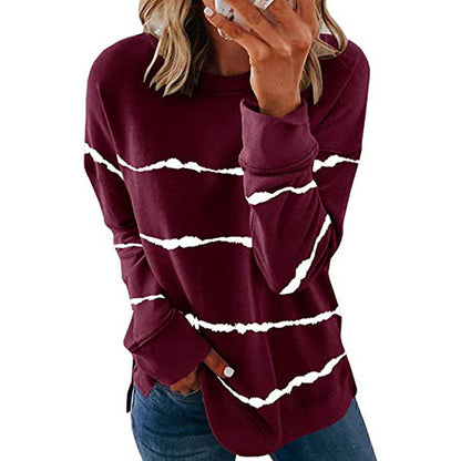 Sweat-shirt pour femme à rayures style moderne