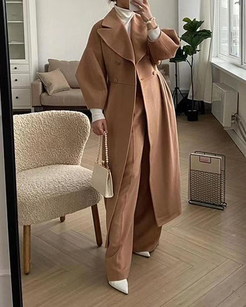 Élégante veste longue femme effet cuir