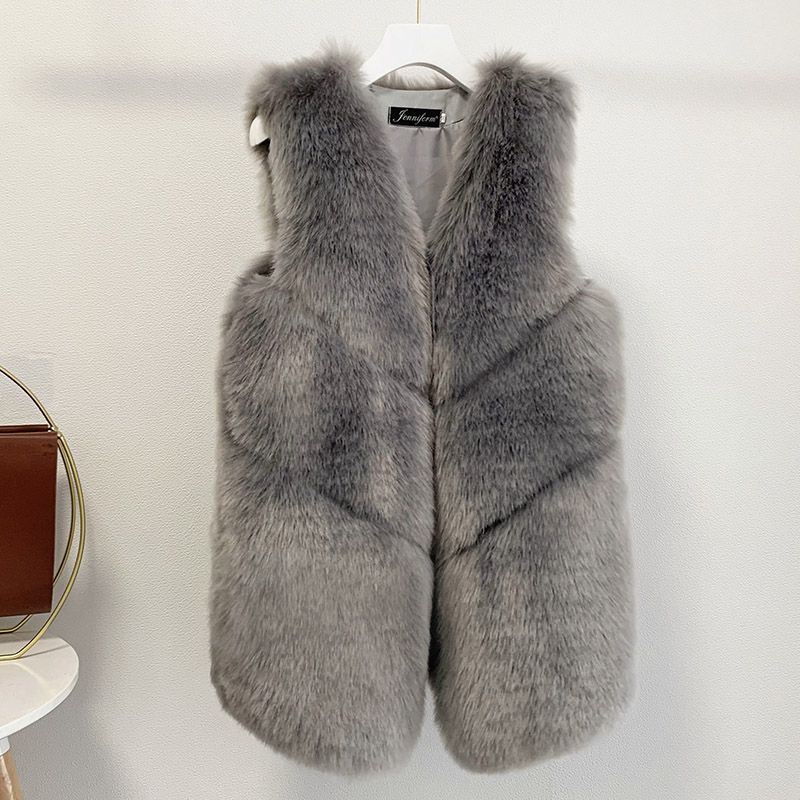 Gilet en fourrure de luxe pour femme