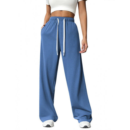 Pantalon décontracté femme Confortable Élastique Coupe large