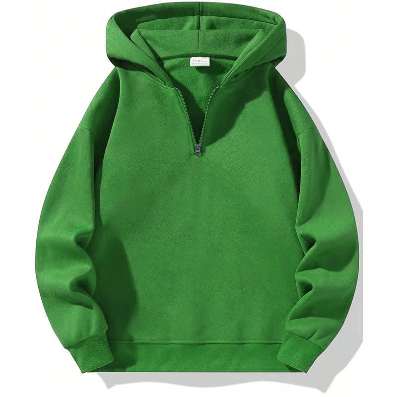Sweat-shirt sport homme capuche demi-zip