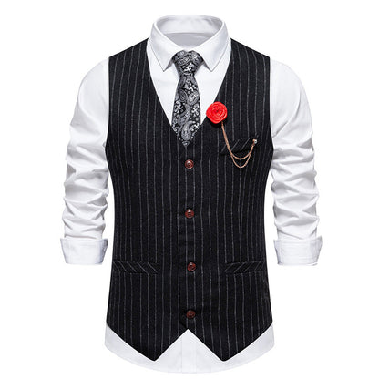 Gilet pour homme motif pied-de-poule coupe slim élégant
