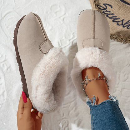 Pantoufles douces et chaudes en peluche pour femmes