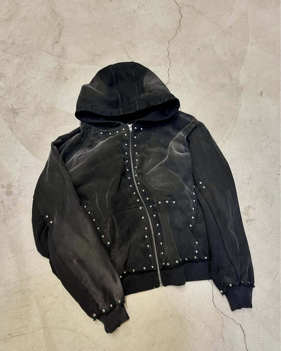 Damen Lederjacke Cool Nieten Look - IdealeKleiden