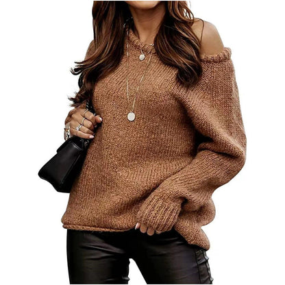 Pull femme épaules dénudées design élégant