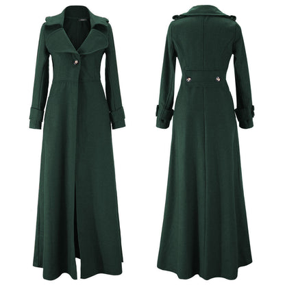 Manteau Long Élégant Femme Design Classique