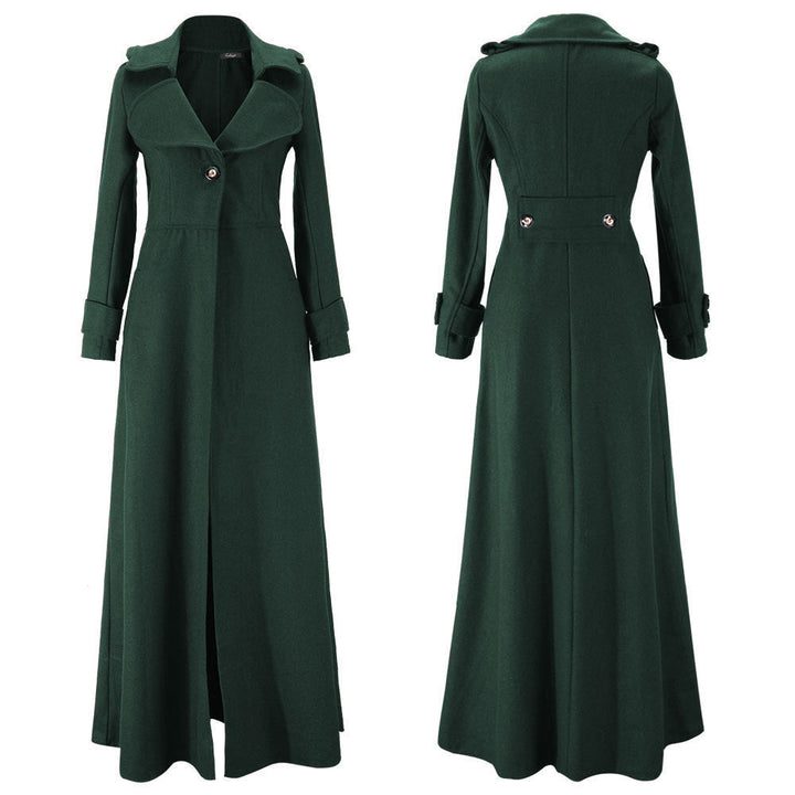 Manteau Long Élégant Femme Design Classique
