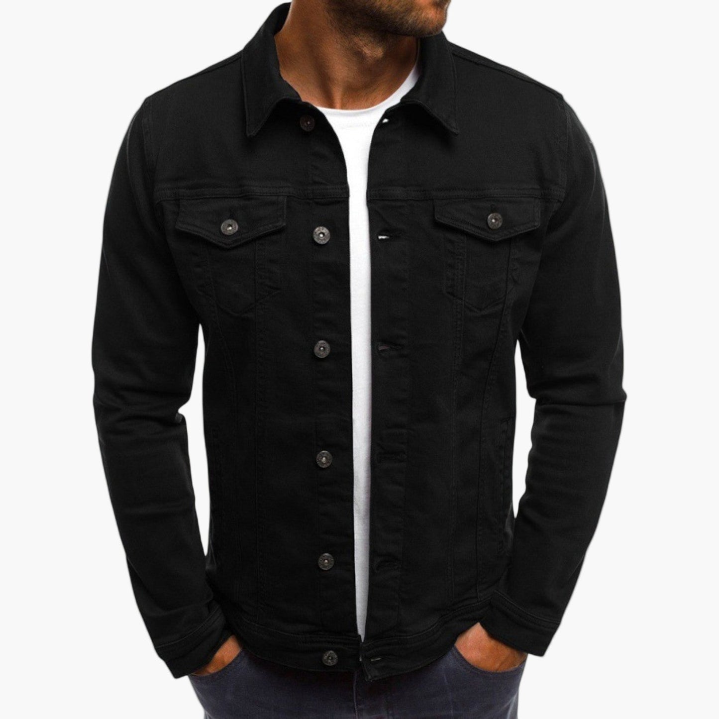 Veste en jean ajustée à la mode - Look quotidien élégant