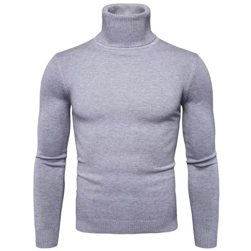 Pull col roulé en coton pour homme Design élégant