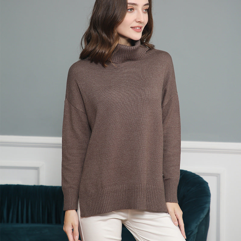 Pull pour femme Col roulé confortable Moderne