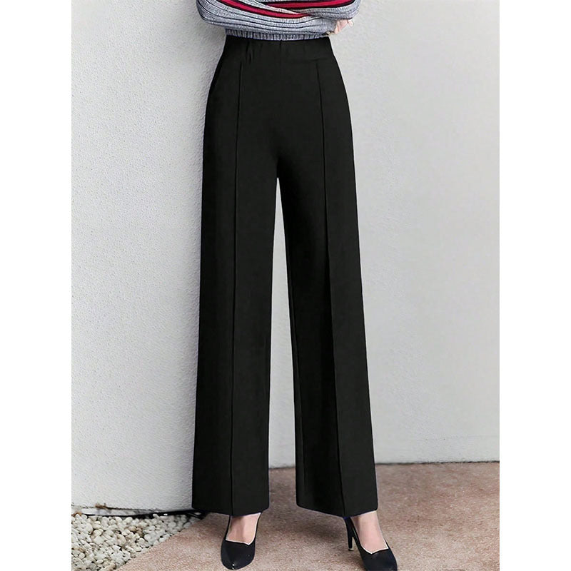 Pantalon en tissu taille haute élégant jupe plissée