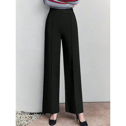 Pantalon en tissu taille haute élégant jupe plissée