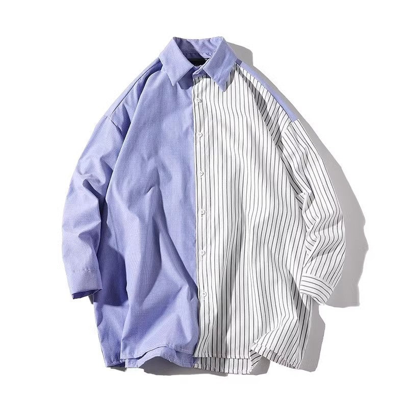 Chemise Homme Moderne Asymétrique Style Urbain