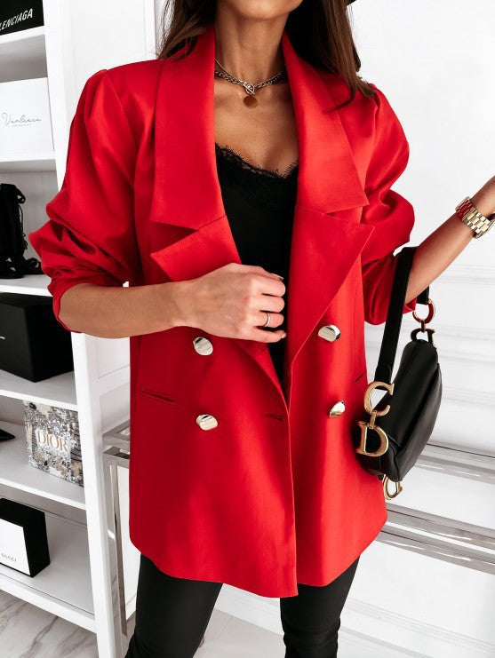 Blazer surdimensionné élégant avec poches pour femmes