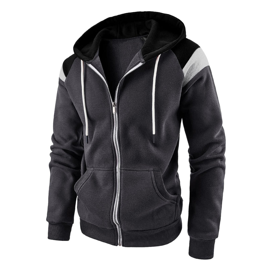 Sweat à capuche zippé sport pour homme Style moderne