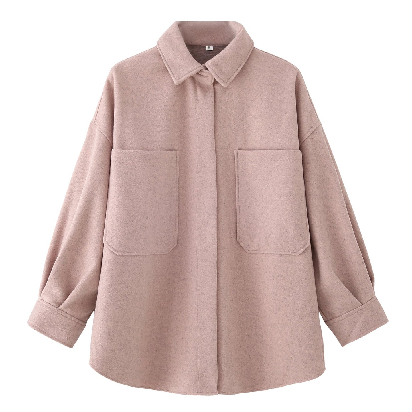 Veste en laine oversize femme avec poches et design chic