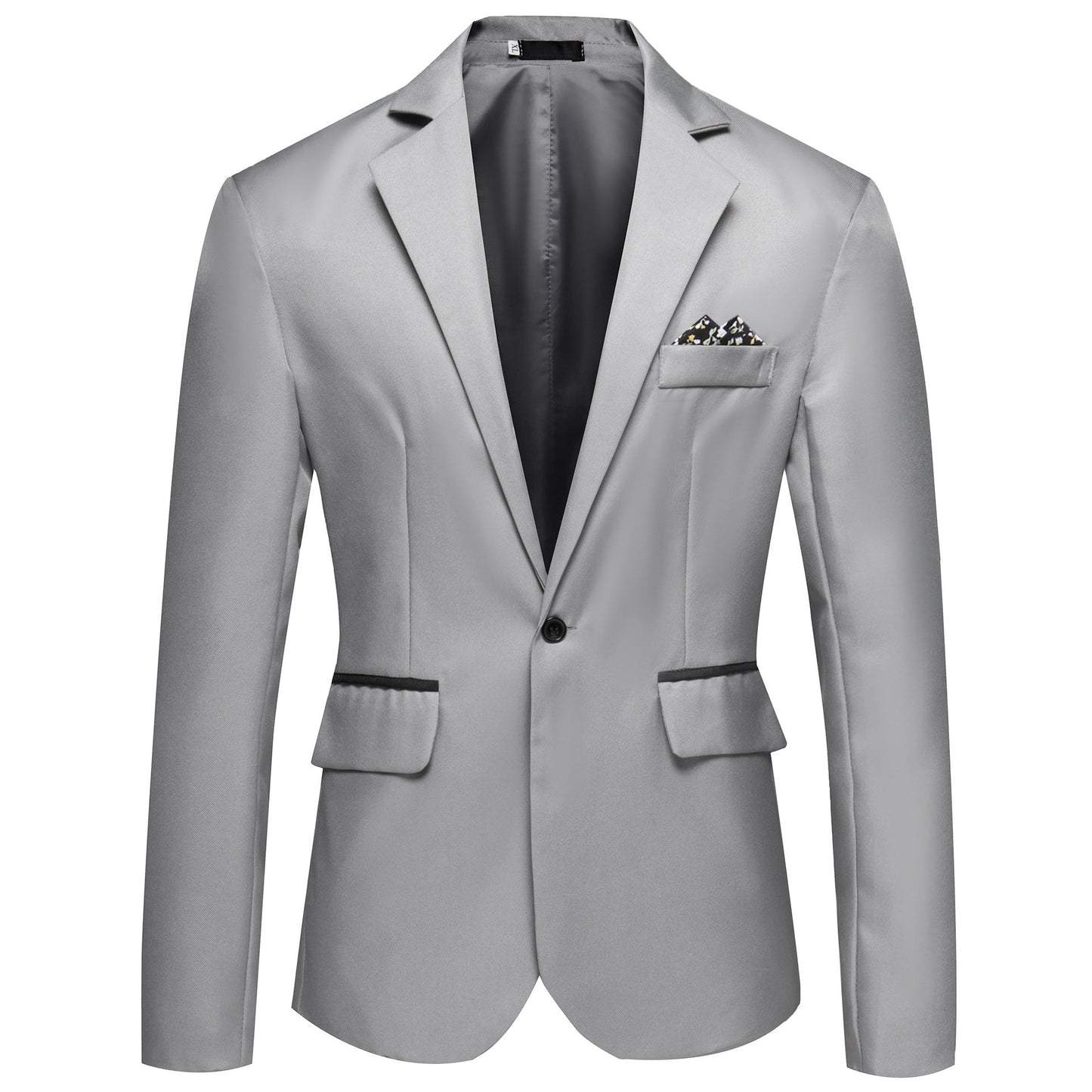 Veste de costume élégante en satin noir pour homme
