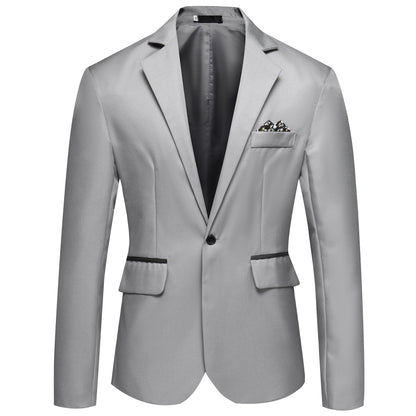 Veste de costume élégante en satin noir pour homme
