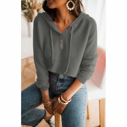 Pull-over femme coupe ample tricoté boutons