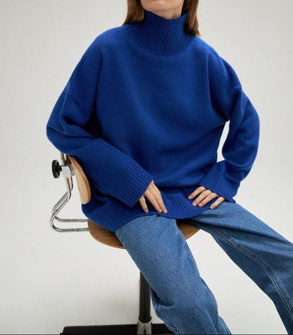 Pull col roulé confortable style décontracté