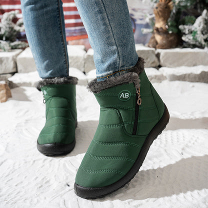 Bottes d'hiver pour femme Chaudes Pratiques Fermeture éclair