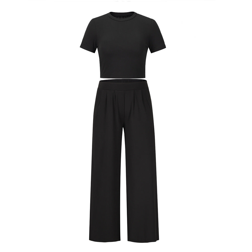 Ensemble top et pantalon large confortables d'été pour femmes