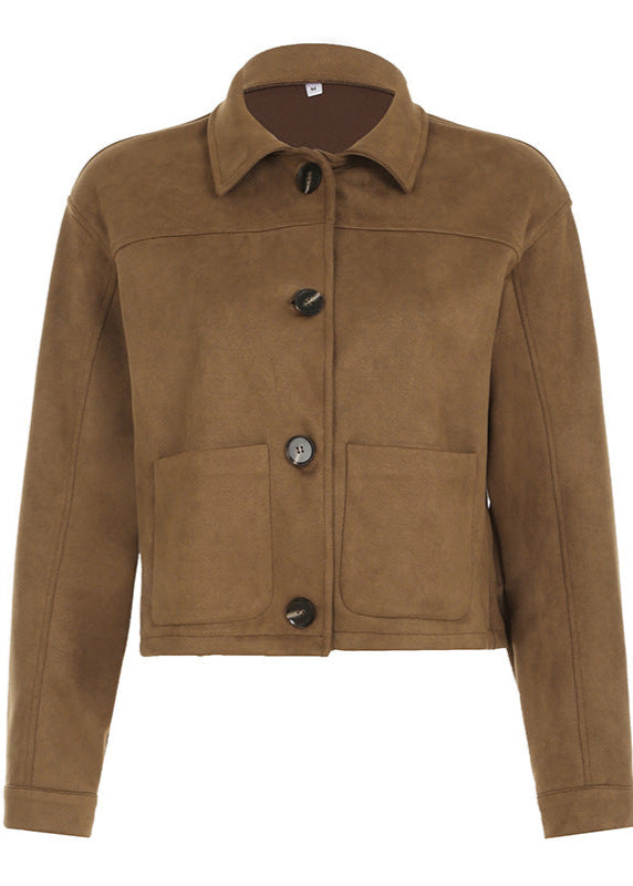 Blouson court en cuir stylé et moderne