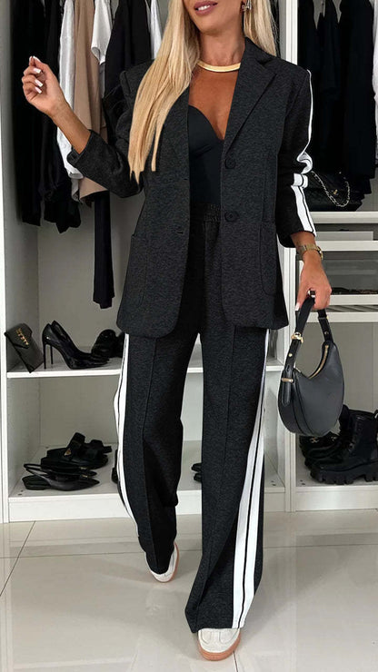 Costumes élégants | Blazers confortables avec revers et bretelles