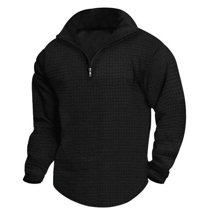 Polaire homme, moderne, texturée, avec fermeture éclair