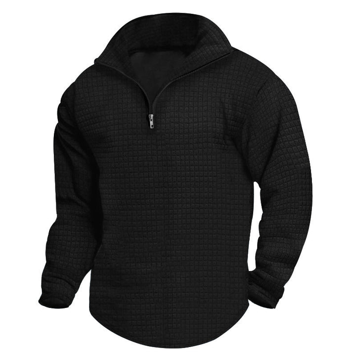 Polaire homme, moderne, texturée, avec fermeture éclair