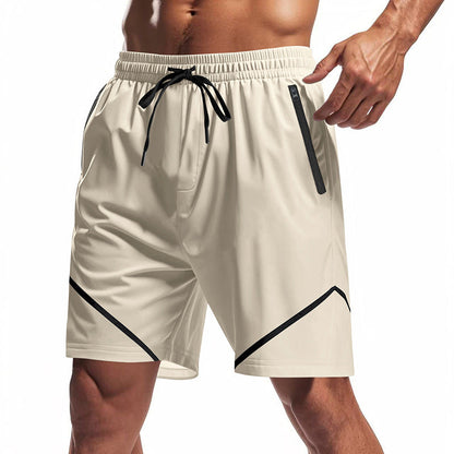 Shorts de sport respirants pour hommes avec poches zippées